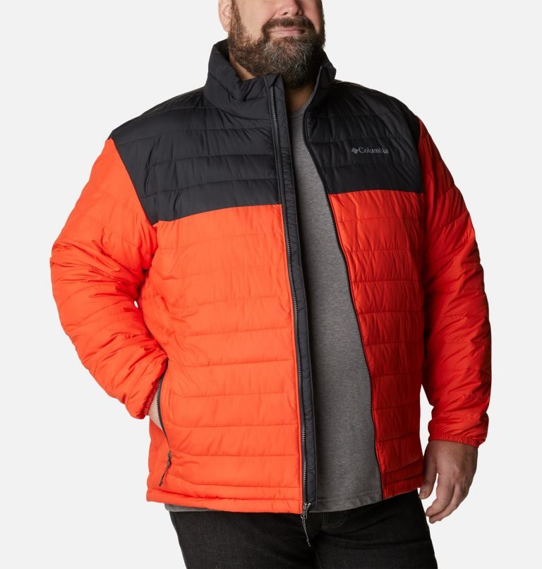 Men's Columbia Powder Lite Insulated Jackets Orange | Plus Size CA-V8305